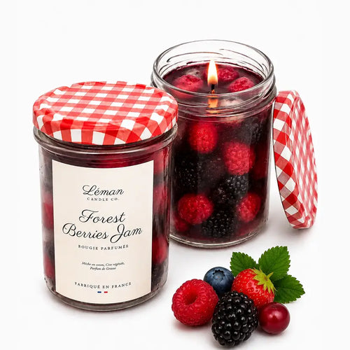 Bougie parfumée BAIES des BOIS en pot à confiture