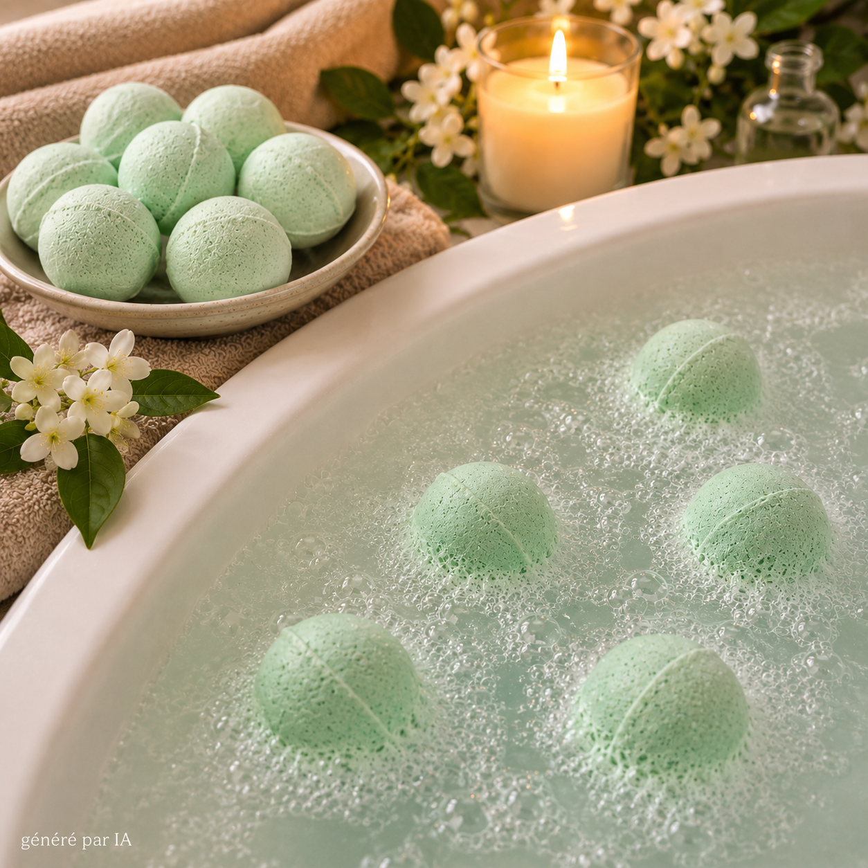 Mini Effervescent pour le bain parfum JASMIN