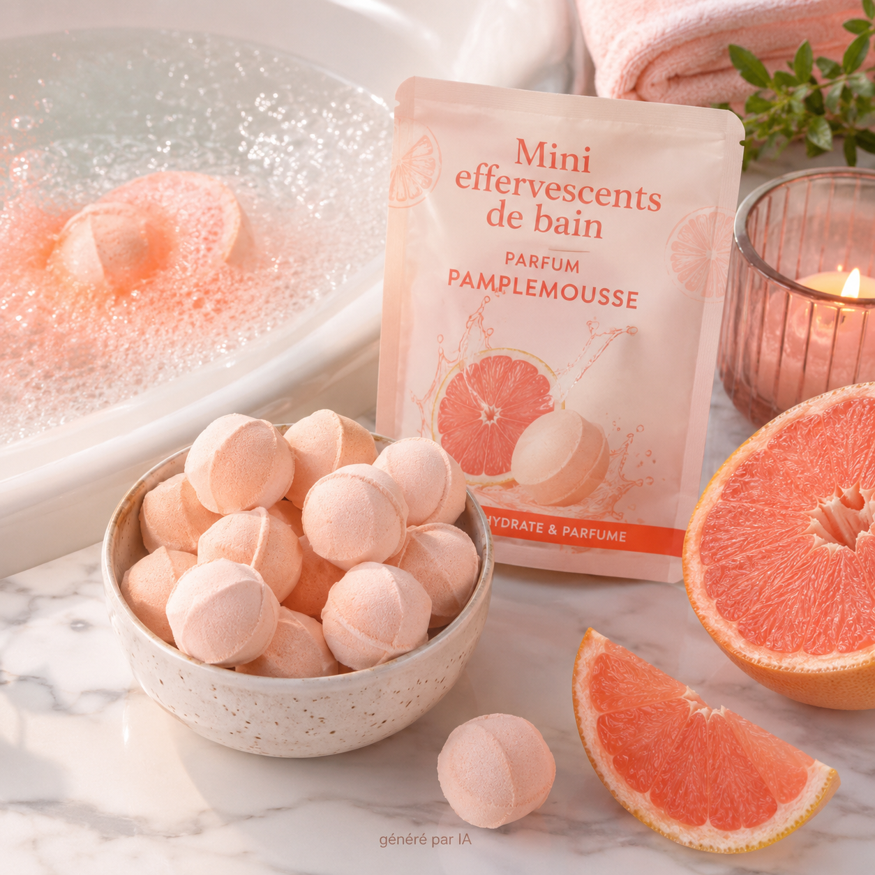 Mini Effervescent pour le bain parfum PAMPLEMOUSSE