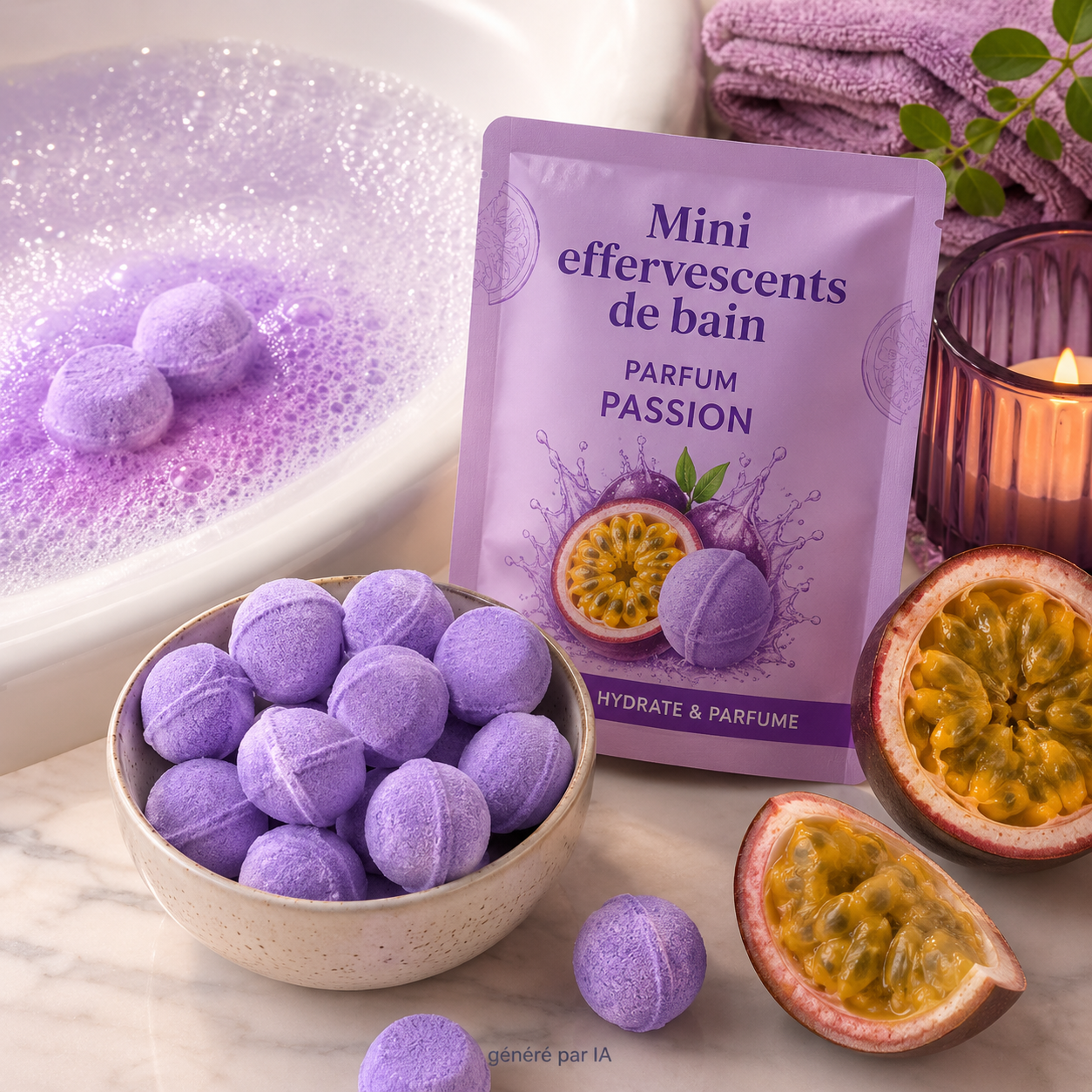 Mini Effervescent pour le bain parfum PASSION