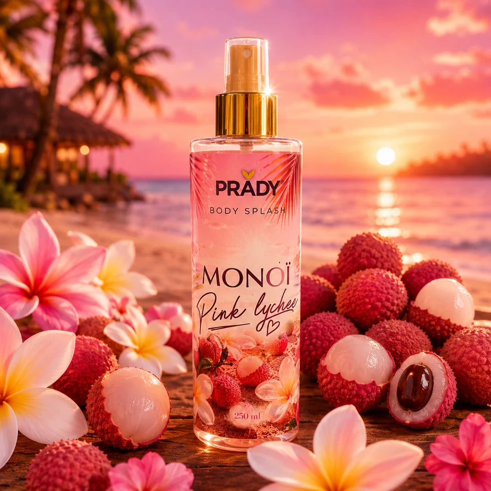 Brume Corps & Cheveux MONOÏ / PINK LYCHEE- Prady – 250 ml